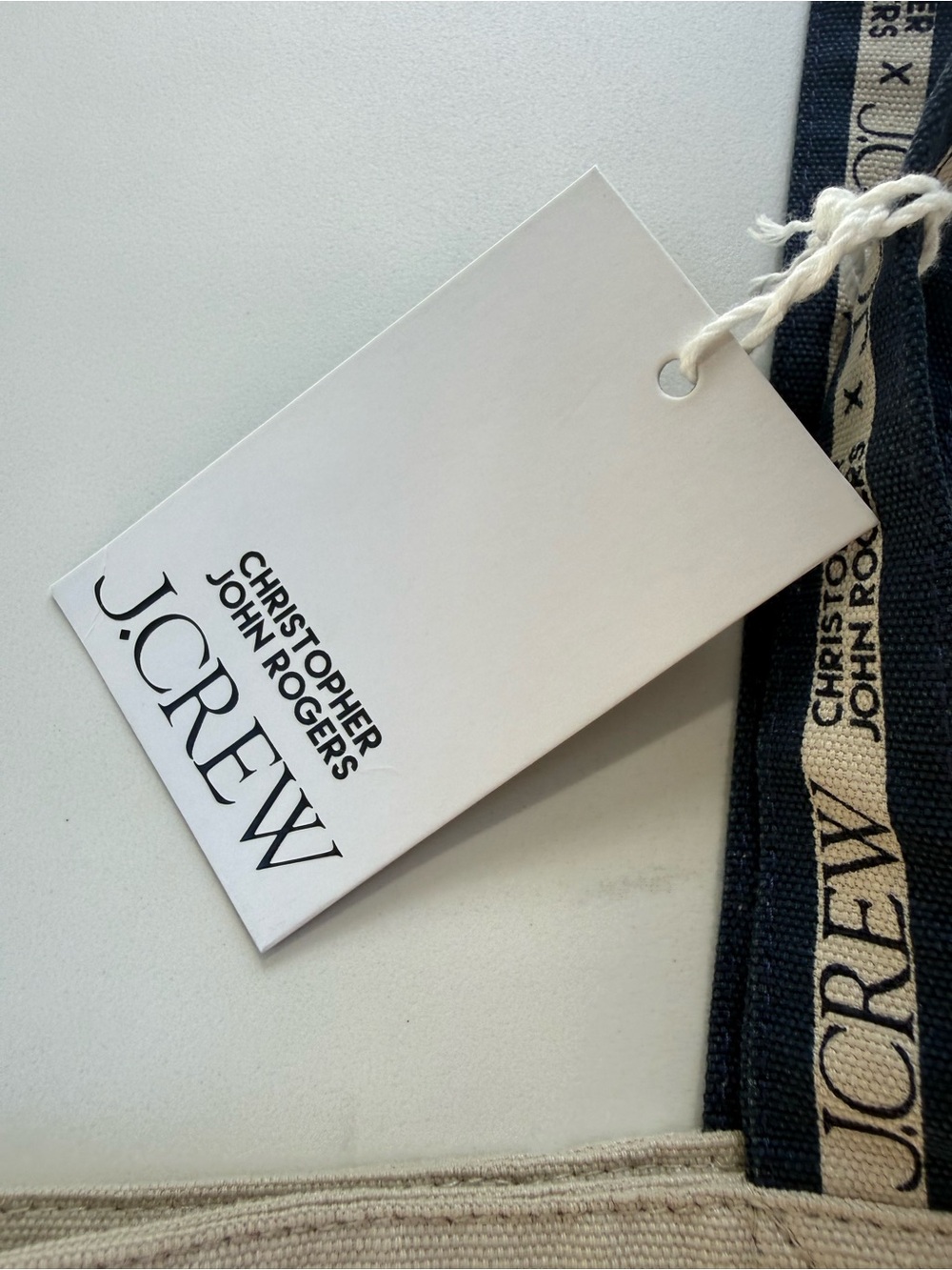 J.Crew x Christopher John Rogers Sequined Stripe Canvas Tote Bag Limited Ed, NWT - Picture 6 of 8